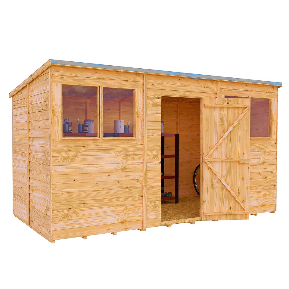 image 1 of Overlap Pent Single Door 12x6
