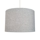 image 2 of Modern and Sleek 25cm Width Light Grey Linen Fabric Drum Lamp Shade 60w Maximum | Grey | Grey | 1