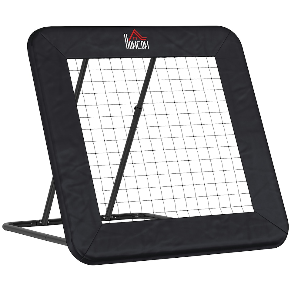 image 1 of HOMCOM Football Training Net, Target Goal W/ Adjustable Angles - Black