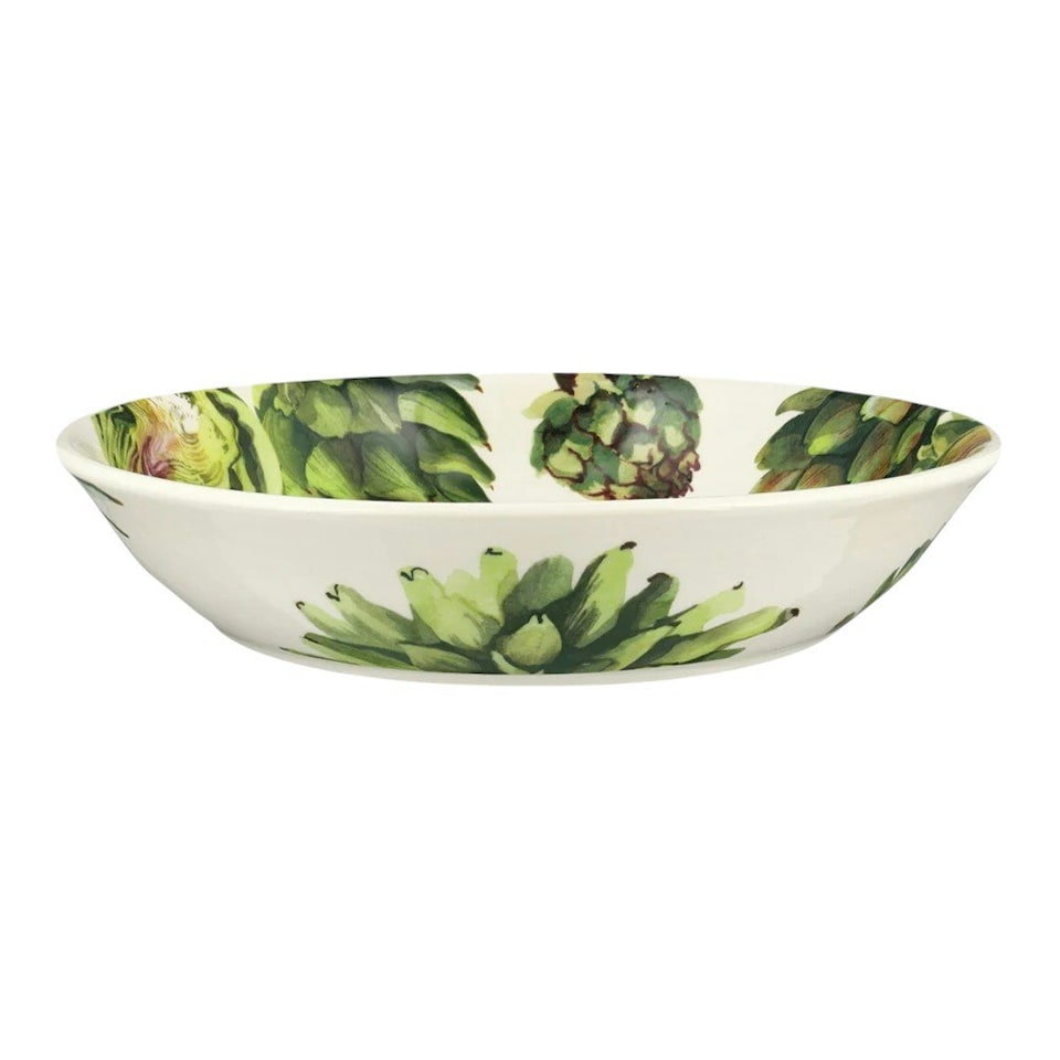 image 1 of Pasta Bowl: 1 x 23cm Emma Bridgewater Vegetable Garden Artichoke Medium Pasta Bowl, Ceramic White