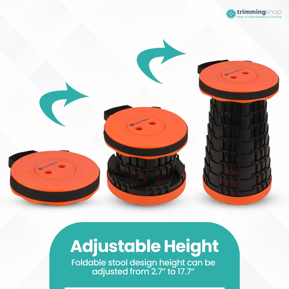 image 1 of Trimming Shop Portable Folding Stool, Telescopic Collapsible Stool