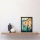 image 2 of Amalfi Coast Orange Green Coastal Village Black Framed Wall Art Print A4