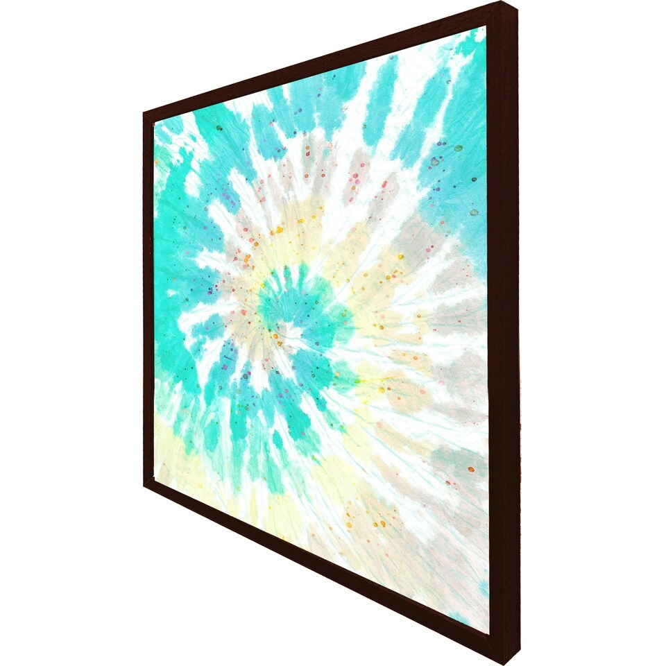 image 1 of Tie dye pattern shibori print (Picture Frame) White | M