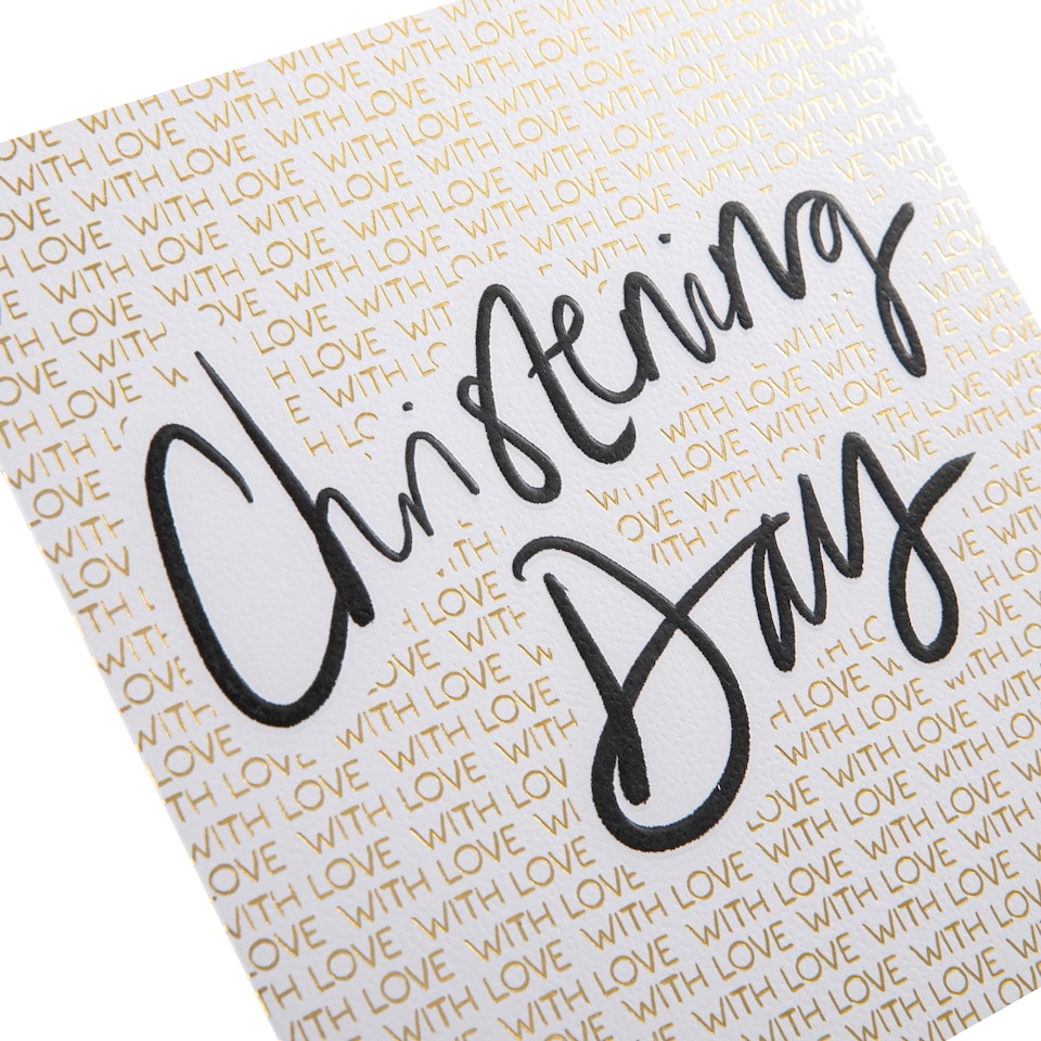 image 1 of Hallmark Christening Card - Inkwave Typography Design