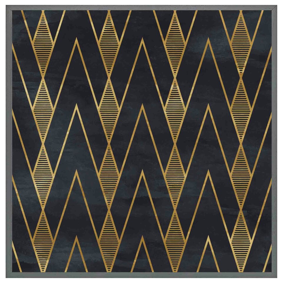 image 1 of Gold geometreic lines (Picutre Frame) Brown | Oak | L