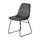 image 5 of Quebec Straight Edge Dining Set with 4 Velvet Lukas Chairs Grey