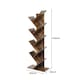 image 2 of Bookcases Bookshelf Book Storage Wooden Tree 8-Tier  Home Decor Display Stand Brown