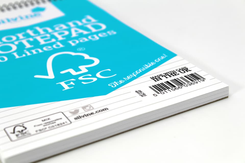 image 1 of FSC Certified Shorthand Wirebound 160 Lined Pages Notepad