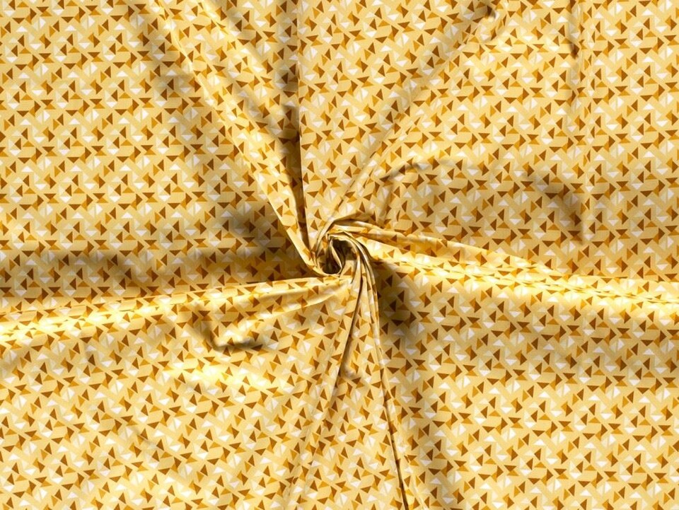 Gold 100% Cotton Poplin Fabric for Dressmaking, Quilting, 150cm / 59" Wide - per metre