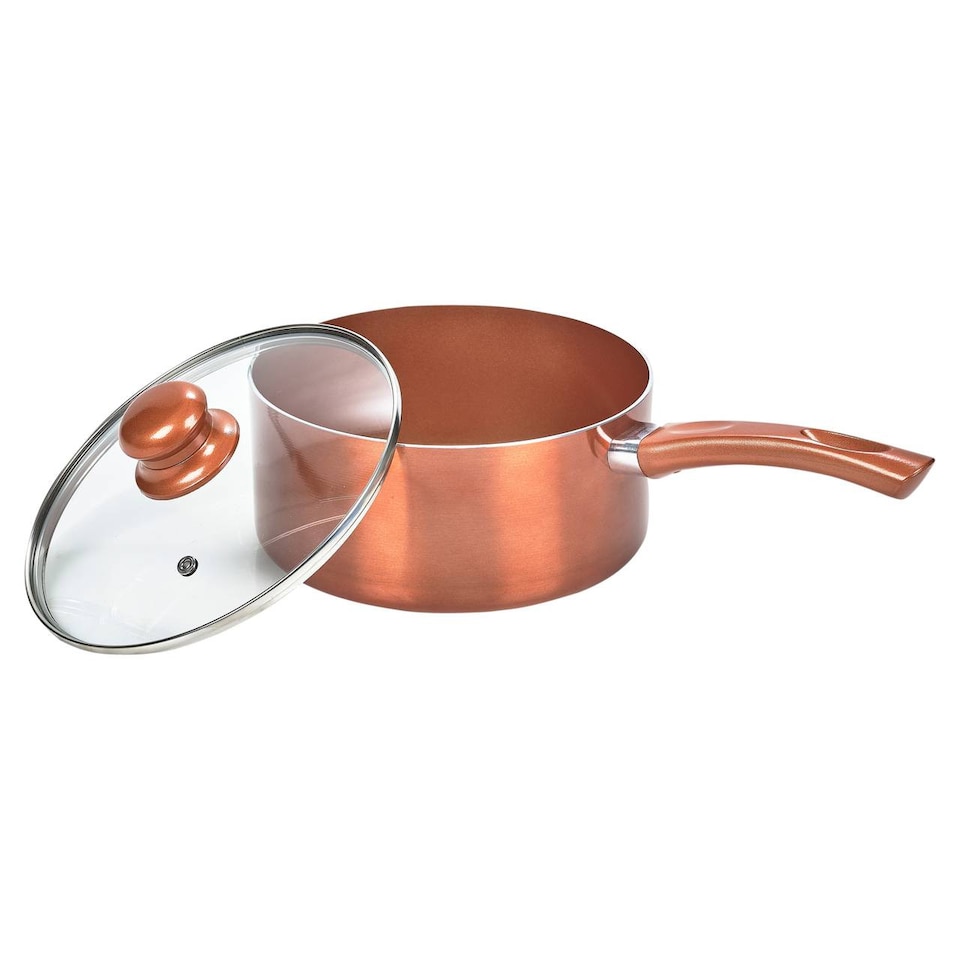image 1 of 5 Piece Copper Ceramic Cookware Set