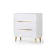 image 1 of Retro White 3 Drawer Chest