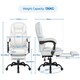 image 3 of Yaheetech Height-Adjustable Computer Chair White