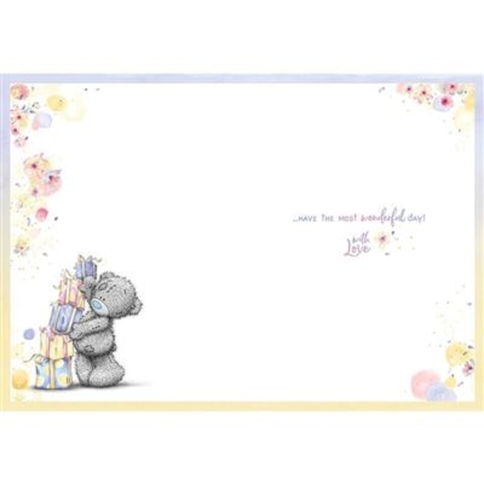 image 1 of Bear Carrying Stack Of Gifts 40th Birthday Card