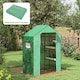 image 10 of Outsunny PE Greenhouse Cover Replacement with Door and Mesh Windows, Green