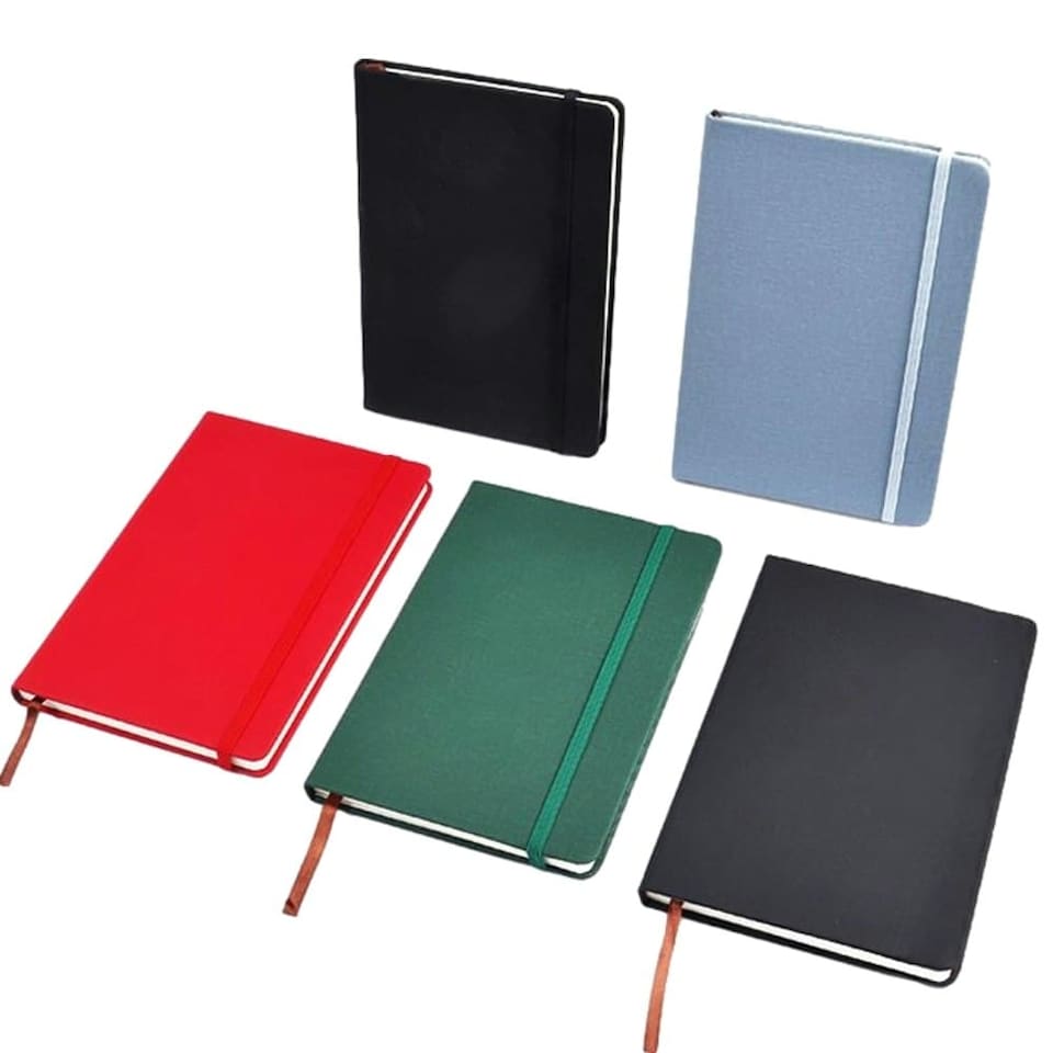 image 1 of Single B5 96 Sheets Ruled PU Leather Hardcover Notebook with Elastic Closure