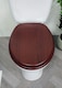 image 2 of Showerdrape Oxford Mahogany Wooden Toilet Seat