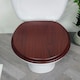 image 2 of Showerdrape Oxford Mahogany Wooden Toilet Seat
