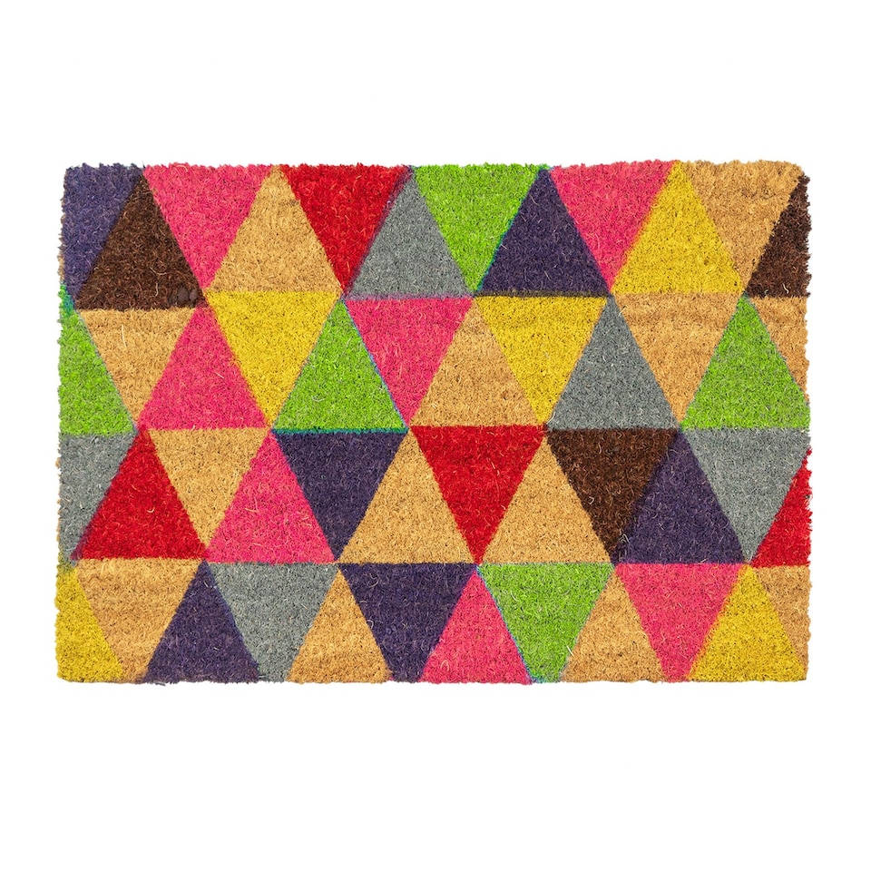 image 1 of Nicola Spring Coir Door Mat - 90 x 60cm - Triangle
