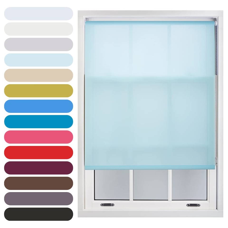 image 1 of 120cm Wide Daylight Roller Blind 165cm Drop | Blue | Duck Egg Blue