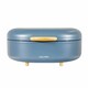 image 1 of CALITEK Bread Bin with Bamboo Feet Carbon Steel Blue