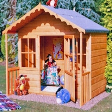 Pixie Playhouse Kid's Wendy House Brown