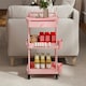 image 5 of Levede 3 Tier Storage Trolley Cart on Wheels Kitchen Utility Rolling Rack Shelf