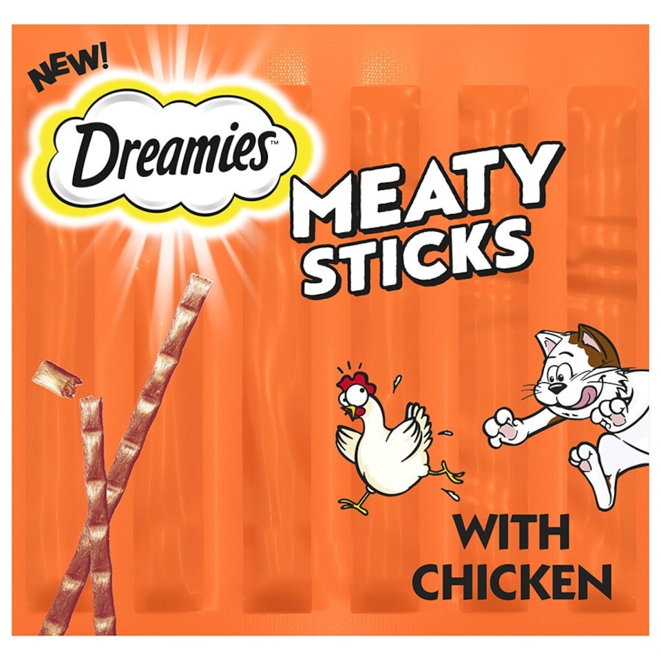 image 1 of Dreamies Meaty Sticks With Chicken 30g (Pack of 14)