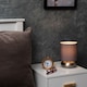 image 2 of ValueLights Pair Of Modern Brushed Chrome Bedside Touch Table Lamps With Grey Shades