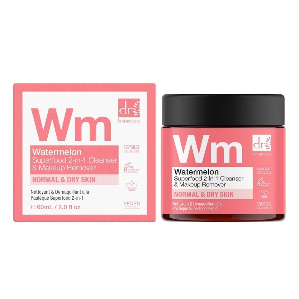 image 1 of Dr Botanicals Watermelon Superfood 2-In-1 Cleanser & Makeup Remover 60ml