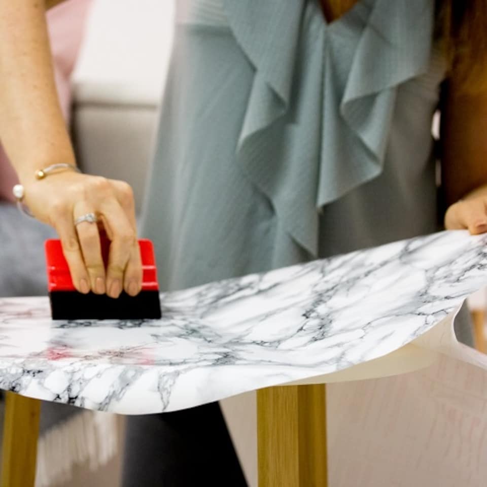 image 1 of Sticky Back Plastic Marble White Kitchen Self-adhesive Vinyl Wrap for Cupboards, Doors and Worktops 67.5cm x 2m (7 rolls) - d-c-fix