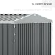 image 7 of Outsunny 14 x 8ft Outdoor Garden Metal Storage Shed with Lockable Door, Tool Storage Box for Garden, Patio and Lawn, Grey