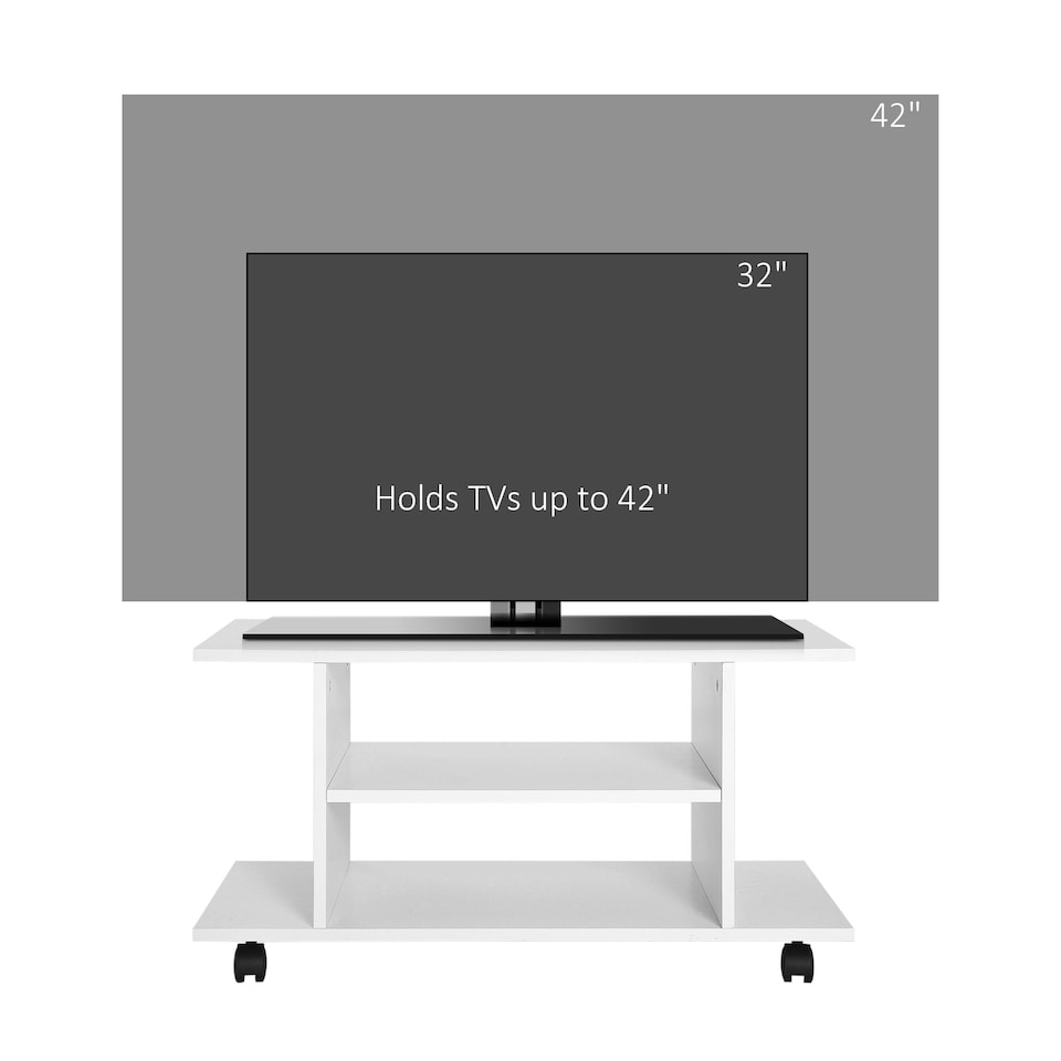 image 1 of HOMCOM Modern TV Stand Entertainment Centre Storage Console Mobile Cabinet