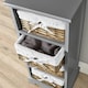 image 4 of Chest Of Drawers Hallway Storage Organiser Wooden Wicker Baskets Fully Assembled Grey | 6 Drawers