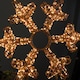 image 6 of 45cm Light up Rose Gold Christmas Snowflake on Metal Stand with Twinkling Warm White LEDs