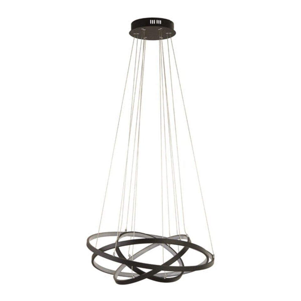 image 1 of Gunnar 4 Band Black LED Ceiling Pendant