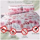 image 3 of VELVETIO Chelsea Floral Complete Duvet Cover Set with Fitted Sheet Soft Polycotton Bedding Sets Red | King