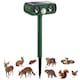 image 1 of Outsunny Cat Repellent for Gardens, Solar Ultrasonic PIR Fox Cat Deterrent | Green | Green | 14 x 9.2 x 37 cm