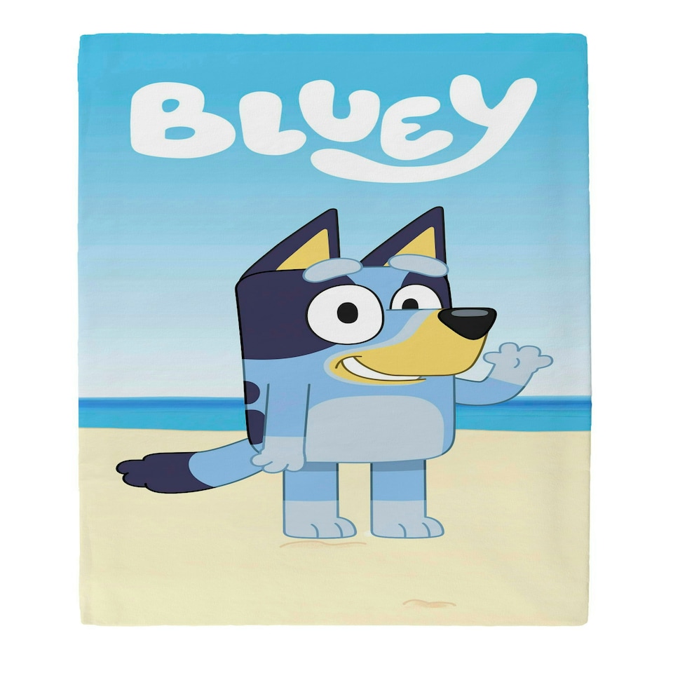 image 1 of Bluey Wave Towel 70x140cm Blue | One size