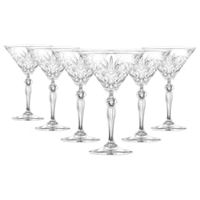 RCR Crystal Melodia Martini Glasses - 210ml - Pack of 6