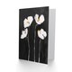 image 2 of Greeting Card White Poppy Flowers on Black Bold Painting Sympathy