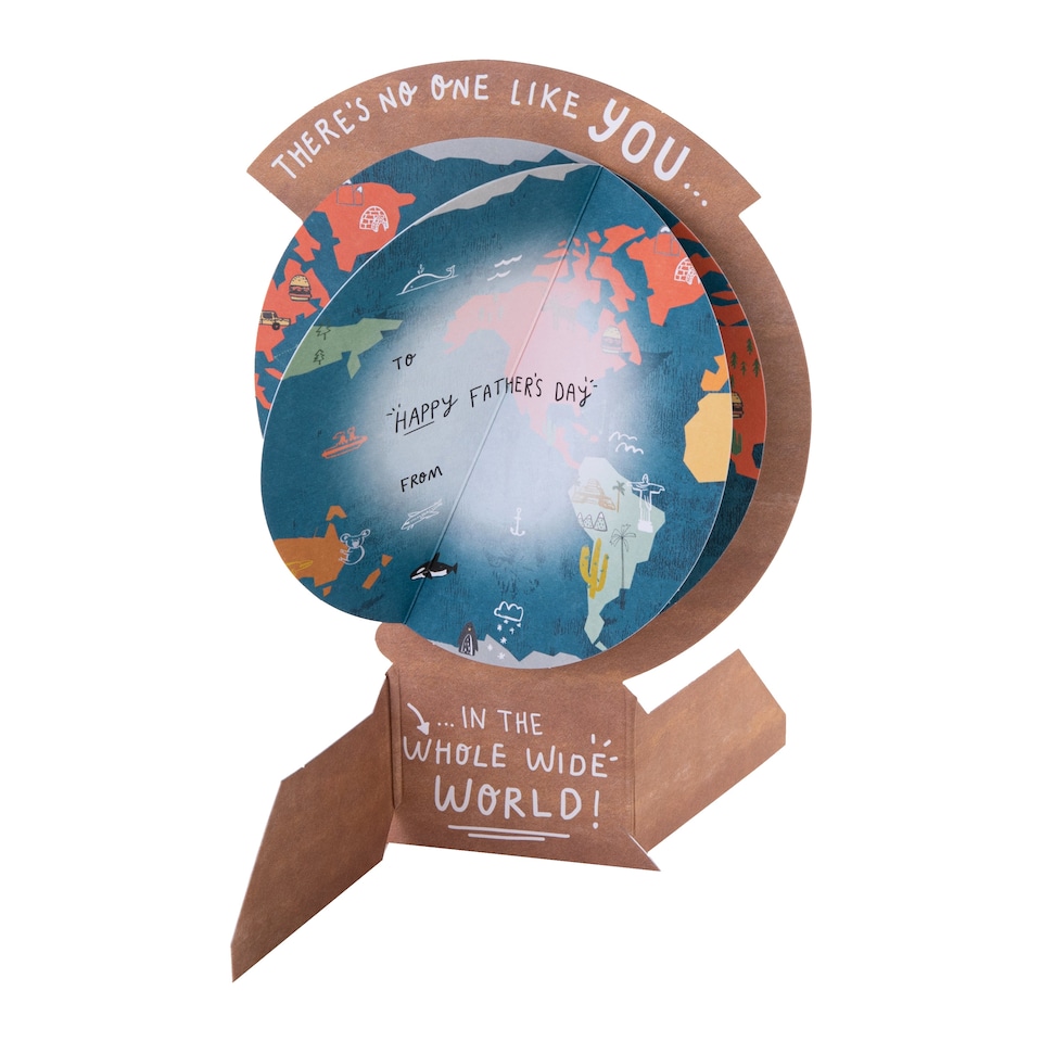 image 1 of Hallmark Father's Day Card For Dad - 3D Pop-Up World Globe Design