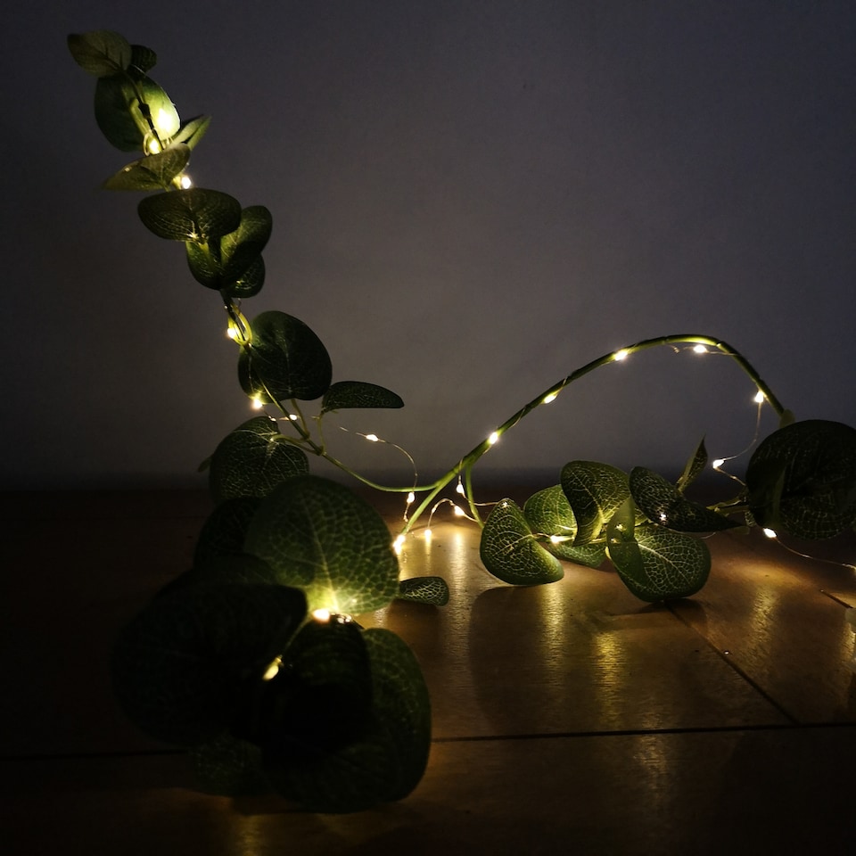 image 1 of 200 LED 10m Premier MicroBrights Indoor Outdoor Christmas Multi Function Battery Operated Lights with Timer on Pin Wire in Warm White | White | Warm White