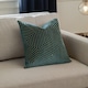 image 1 of Paoletti Evoke Cut Velvet Cushion | Blue | Teal | 45 x 45cm | 1