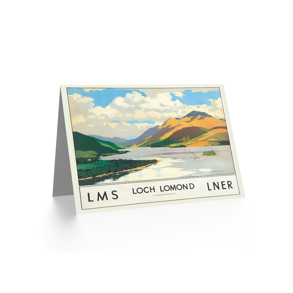 image 1 of Travel Scotland Loch Lomond Rail Birthday Card