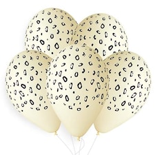 Cheetah Spots Nude Latex Balloons 33cm / 13 in - Pack of 6