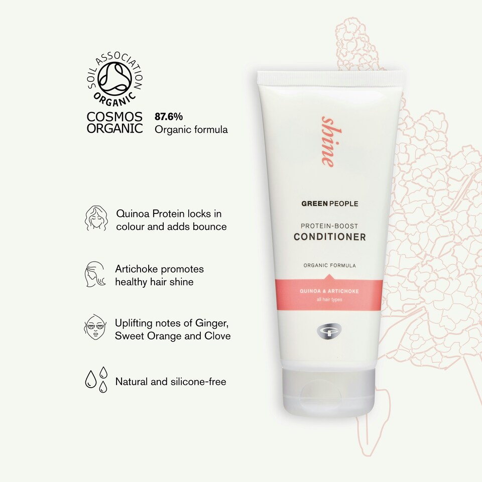 image 1 of Green People Protein-Boost Conditioner - For Bounce & Shine - Silicone & SLS Free - Natural, Organic & Vegan, 200ml