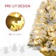 image 10 of HOMCOM 3ft Artificial Christmas Tree with LED Light, Concrete Base