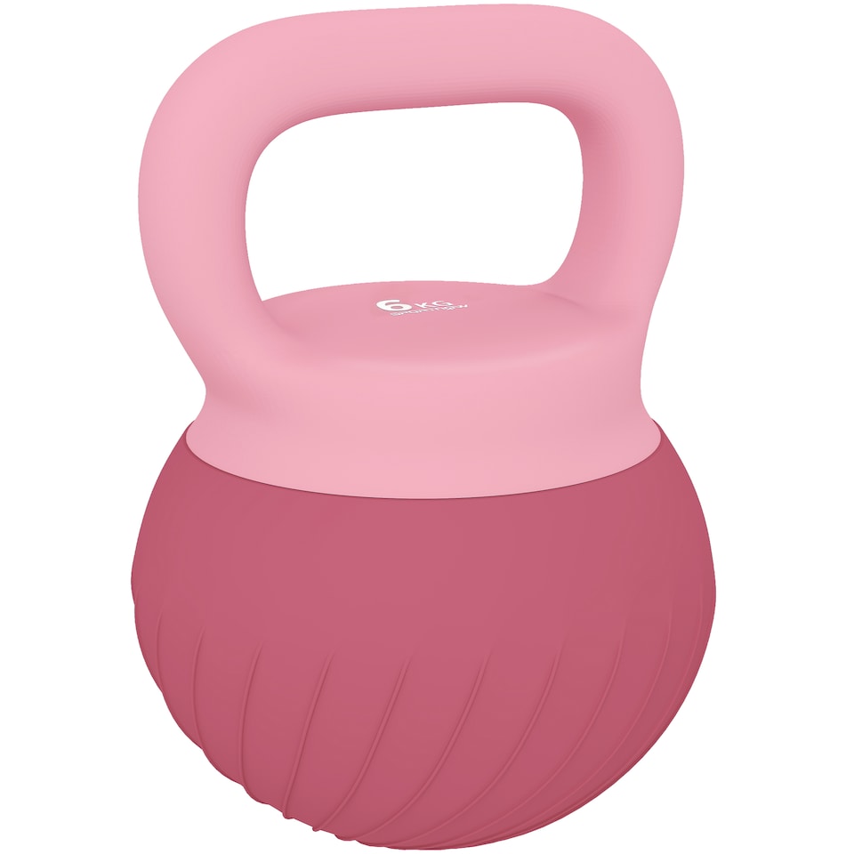 image 1 of SPORTNOW Soft Kettlebell, 6kg Kettle Bell with Anti-Slip Grip for Home Gym | Pink | Blue | 10