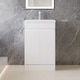 image 2 of AICA 500mm White Bathroom Vanity Unit With Basin Double Door Floor Standing Design Flat Packed