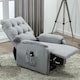 image 6 of Charlbury Fabric Single Motor Rise Recliner Electric Lift Chair (Grey)